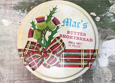 Advertising Vintage Mac's Shortbread Biscult Tin Christmas Gift • $24.99