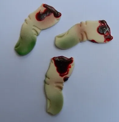 Edible ZOMBIE SEVERED FINGER Dead CAKE DECORATION TOPPER Halloween WALKING Blood • $23.12