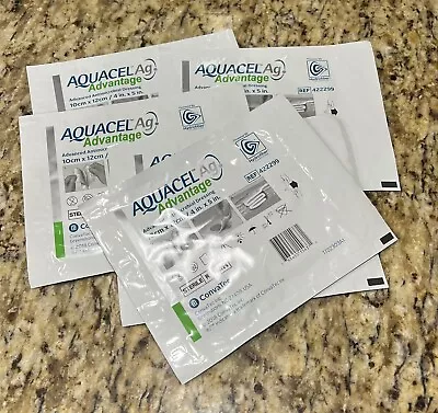 (5)💙ConvaTec Aquacel Ag Advantage Antimicrobial Dressings 4 X5  422299 NO BOX!! • $30