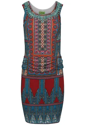 K-design Women's Abstract Print Embellished Sleeveless Dress - Multi • £19.99