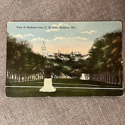 Madison WI View Of City From University Campus Postcard Wisconsin Early 1900’s • $0.99