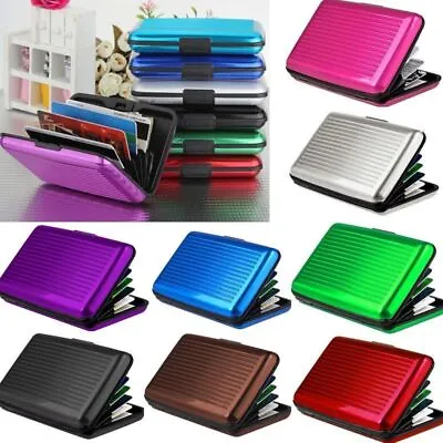 Men Women Waterproof ID Credit Card Wallet Holder Aluminum Metal Pocket Case US • $7.45