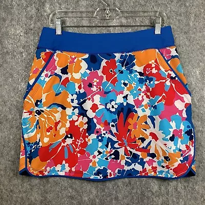 Lands' End Womens Multi Color Comfort Waist Swim Skirt Skort Graphic Floral 8 • $21.88