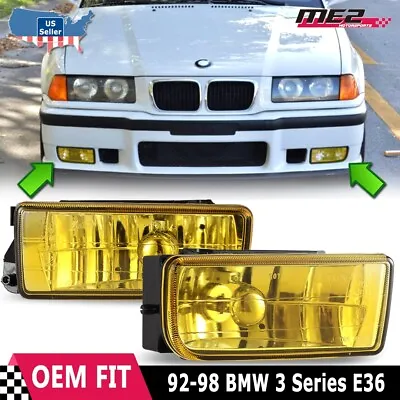 For BMW 3 Series E36 M3 92-98 Factory Replacement Fit Fog Lights Yellow Lens • $38.99