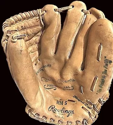 1960's Rawlings Mickey Mantle Autograph Model MM5 RHT Baseball Glove..High End.. • $109.95