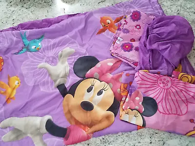 Disney Toddler Bed Sheet Set - Minnie Mouse Purple 4 Piece Set • $12