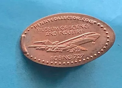 Boeing 727 Jet Museum Of Science & Industry Elongated Pressed Penny Free Ship • $2.99