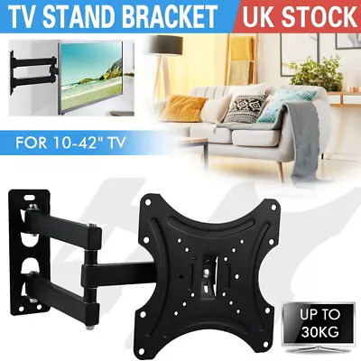 TV Wall Bracket Tilt Swivel For/10 15 20 23 25 30 32 38 40 42 Plasma LCD LED 3D • £11.69