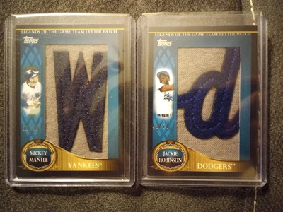 $299 • Buy Mickey Mantle Jackie Robinson PREMIUM Jersey Letter Patch VERY RARE!!