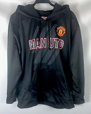 Vintage Manchester United Pullover Hoodie Black Officially Licensed Men’s Large. • $24