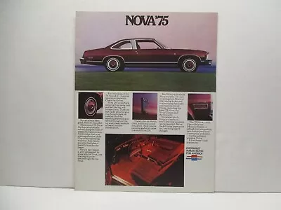 $8.99 • Buy 1975 Chevy Nova Car Dealer Brochure Parts Oil Gas Sign Race Vintage Sign Engine