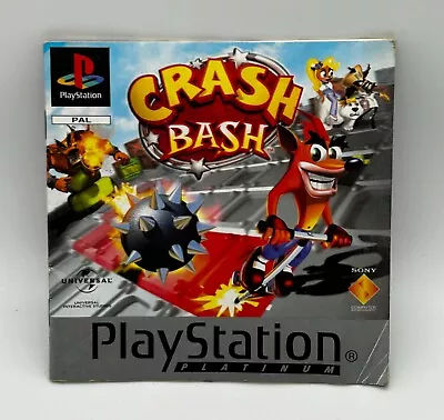 Crash Bash - Sony Playstation 1/One Platinum - Manual Only PS1 Booklet • £5.99