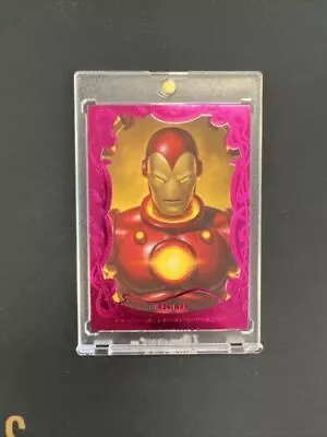 2022 UD Marvel Masterpieces Iron Man Pink Canvas Gallery Variant 15/25 Case Hit • $307.75