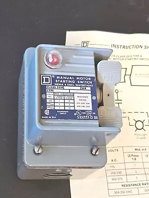 Square D 2510-KW2C Ser A Manual Motor Starter Switch 30A 3P 575V • $159