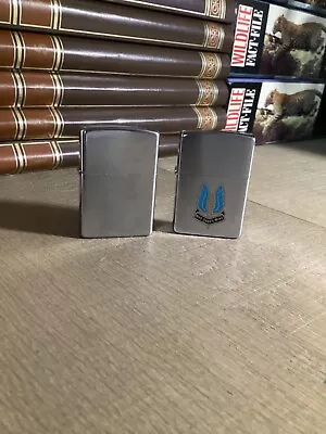 Zippo Lighters Set Of 2 “Playboy 50” & ”WHO DARES WINS” • £120