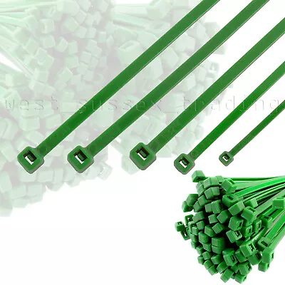 Green Cable Ties. Small Medium & Large Size Zip Tie Wraps. Ideal For Garden • £3.39