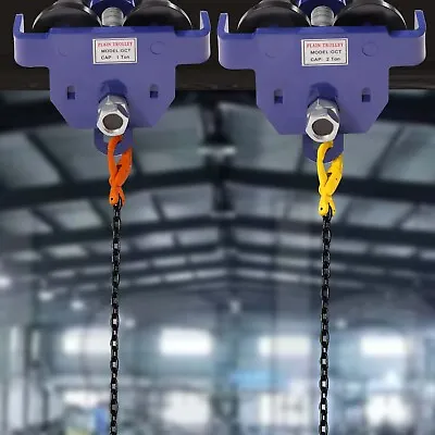 1/2Ton 2200/4400LBS Capacity Dual Wheels Push Beam Trolley Manual Trolley Hoist • $68