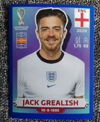 Panini FIFA World Cup Qatar 2022 Jack Grealish ENG 12 Sticker  • $3.40