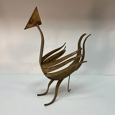 Metal Mid Century Modern Vintage Sculpture Bird Jere Era. Brass? • $139.99