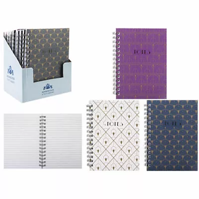 Spiral Bound A5 Notebook - Retro Design Lined Pages Diary Ruled Writing Pad • £3.19