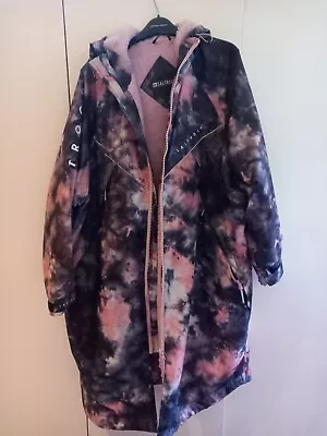 Saltrock Changing Robe Raincoat Pink/purple Tie Die Effect. Size Small. • £50