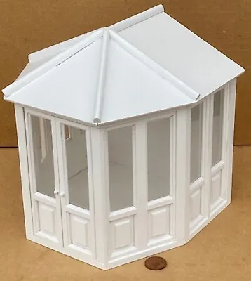 Dolls House Assembled White Painted Conservatory Tumdee Miniature 1:12 Scale 507 • £31.99