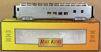 MTH Railking 30-67003 Santa Fe 60' Full-Dome Passenger Car O-Gauge NIB • $99.99