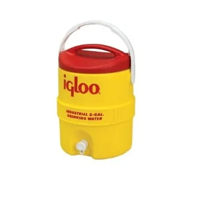 Igloo 421 2-Gallon Heavy-Duty Industrial Drinking Water Cooler Hi-Vis Yellow • $44.59