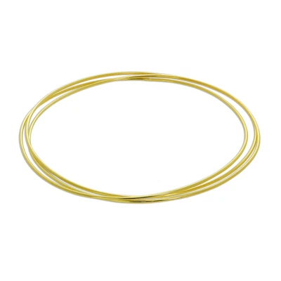 £14.55 • Buy Gold Plated Sterling Silver Triple Stacking Bangle Plain Simple