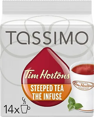 4x Tassimo Tim Hortons Steeped Tea Single Serve T-Discs 32g Fresh From Canada • $49.95