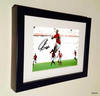 7x5 Signed Zlatan Ibrahimovic Manchester United Autograph Photo Picture Frame • £30