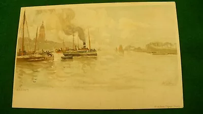 Arnhem Steamer Postcard W. De Haan  Art Card Front Signed A1-3 • $1.95