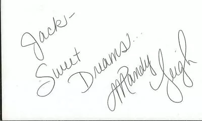 Mandy Leigh Signed Vintage 3x5 Index Card JSA  • $29.99