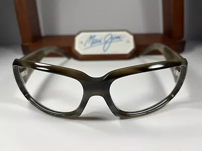 Nice! Maui Jim Blue Water 236-22 Striped Brown Sunglasses Frames 63/18/125 • $25.48