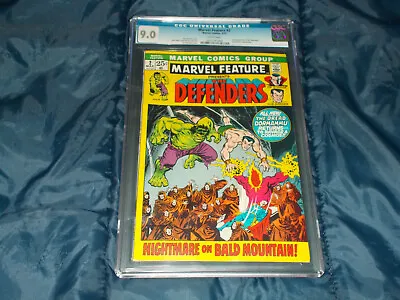 Marvel Feature #2 CGC 9.0 F/VF (Marvel - 03/72) 2nd Defenders! (CRACK In Case) • $142