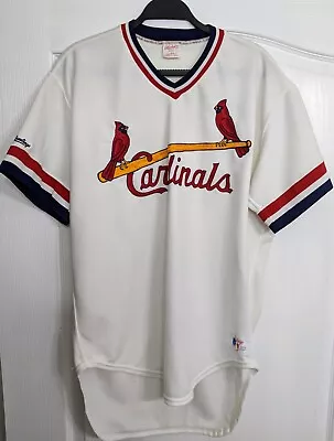 Vintage Rawlings St. Louis Cardinals MLB Baseball Jersey Sz. 44 White Stitched • $118