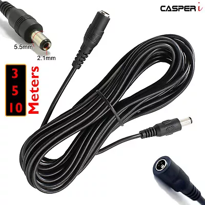 3M 5M 10M Meter 12V DC POWER EXTENSION CABLE For CCTV CAMERA LED /DVR/ PSU LEAD • £4.80