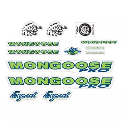Mongoose - 1999 PRO Expert For Chrome Frame - Decal Set - Old School Bmx • $88