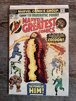 Marvel's Greatest Comics # 50 (8.0)  1st Look At Adam Warlock 1974 FF # 67 🛻 • $8