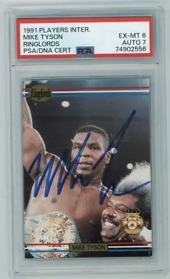 1991 Players International Mike Tyson PSA 6 Auto 7 Ringlords Boxing Legend  • $350