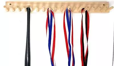 Baseball Collectible Mini Bat Rack Display 9-17 Bats Sport Wood Wall Awards • $39.99