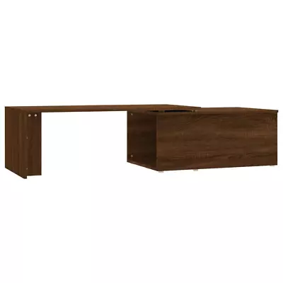 Modern Wooden Rotatable Swivel Corner Living Room Coffee Table With Storage Wood • £66.99