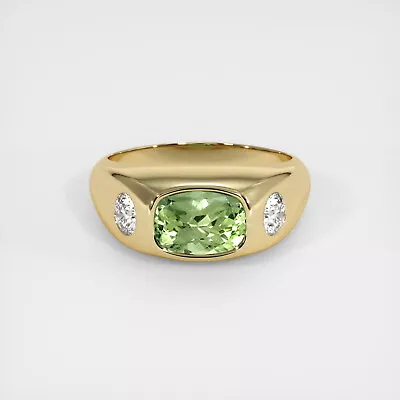 Montana Cushion Green Sapphire 18K Yellow Gold Ring 1.8CT • $6352.60