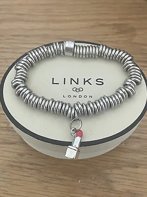 Genuine LINKS OF LONDON Hallmarked Sterling Silver Charm Bracelet With Box • £50