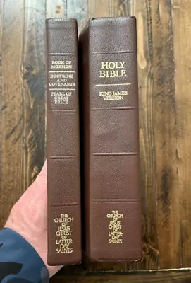 Church Employee Mormon LDS Flexible Leather Triple & Bible • $39.99