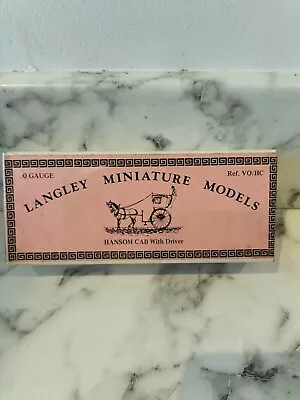 Langley Miniature Models - Hansom Cab With Driver - 00 Gauge - Vo/hc - New  • £5