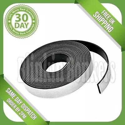 Magnetic Roll Self Adhesive Tape Strip Flexible Sticky Back Craft Picture Fridge • £4.59