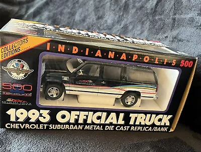 Indianapolis 500 1993 Official Truck Chevrolet Suburban Diecast  Bank 1:24 NEW • $12.99