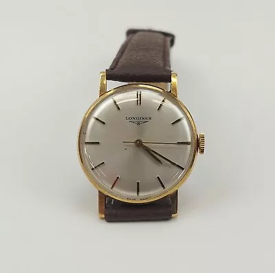 Gents 9 Ct Gold Longines Manual Wind Watch • £495