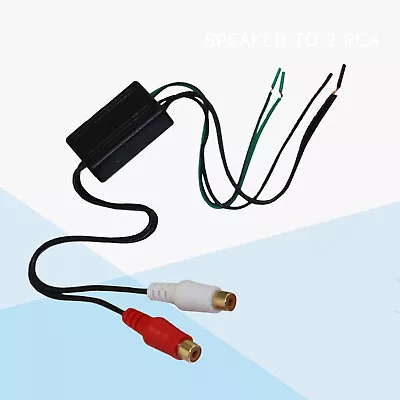 Speaker To 2 RCA Line Output Converter In Out High Low S6 • $6.64